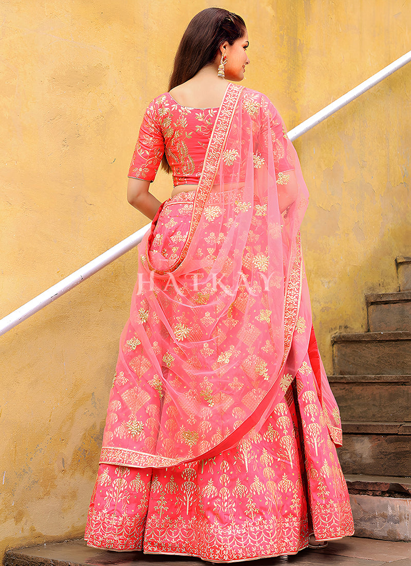 Buy Peach Lenghas For Weddings
