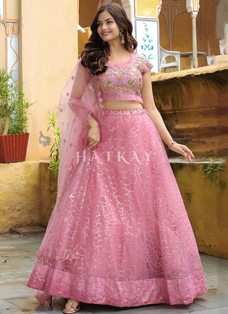 Buy Latest Pink Lengha Cholis Online