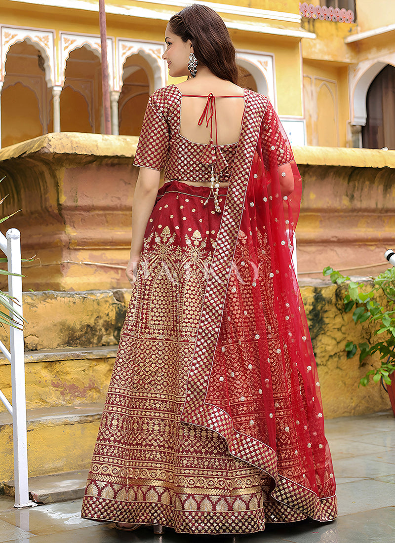 Bridal Red Lahenda Choli In USA