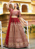 Bridal Red Embroidery Wedding Lehenga Choli