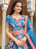 Buy Blue Partywear Lenghas Online