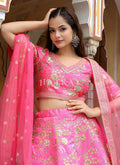 Pink Bollywood Wedding Lehenga Choli