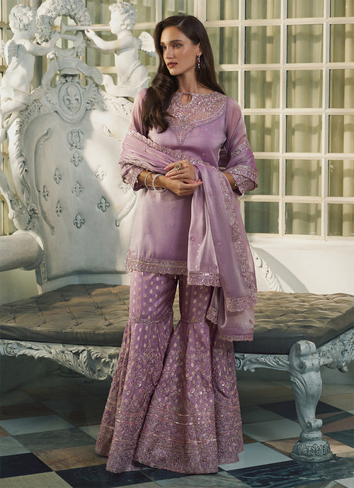Buy Lavender Gharara Set In France