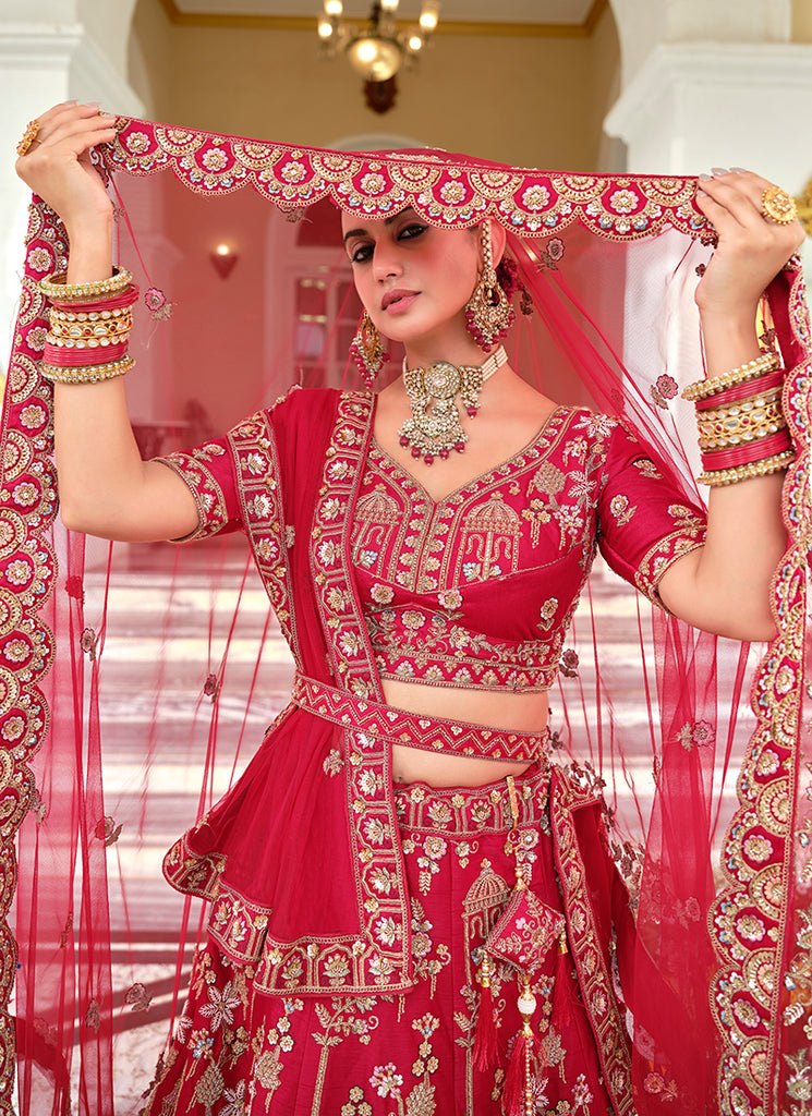 Buy Red Zard Bridal Lehenga Choli In USA
