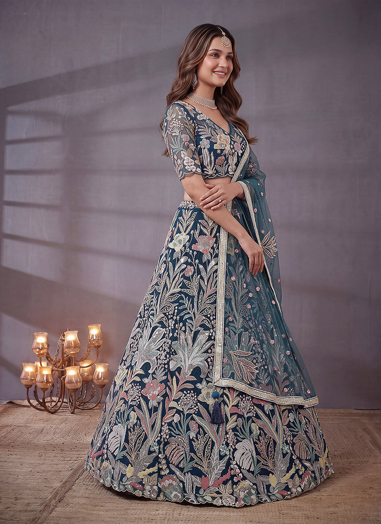 Shop Turquoise Traditional Lehenga Choli Online