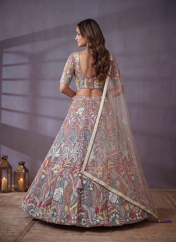 Shop Lavender Lehenga Choli For Sangeet In USA