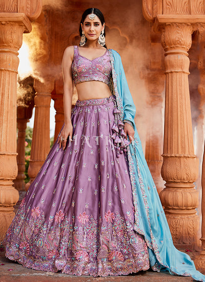 Buy Lavender Lehenga Choli