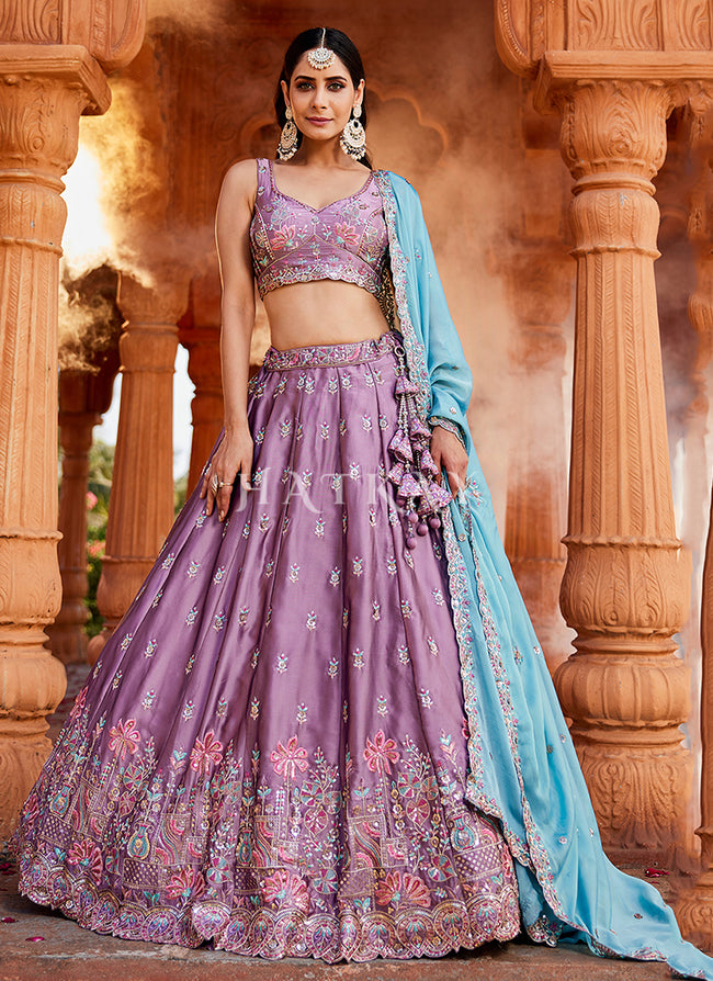 Buy Lavender Lehenga Choli