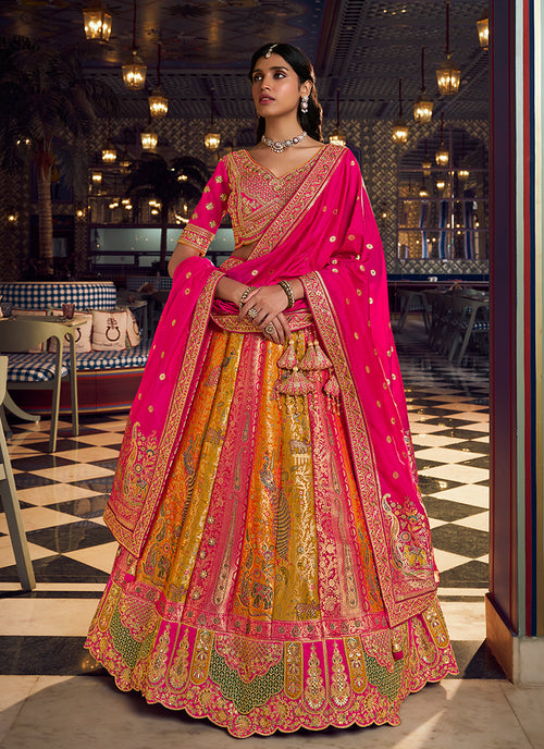 Designer Pink Multicolored Lehenga Choli