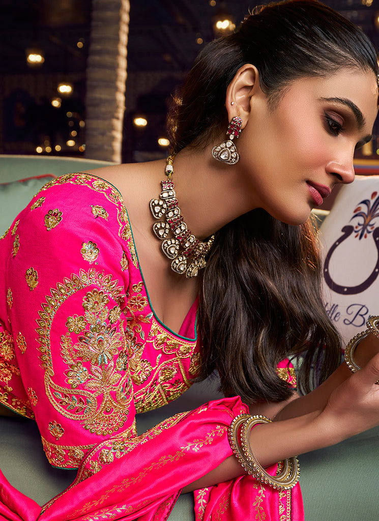 Buy Pink And Yellow Ombré Lehenga Choli In Australia