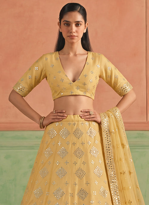 Buy Golden Yellow Lehenga Choli In UK