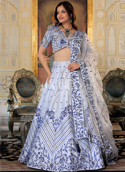 Shop Off White Designer Lehenga Choli