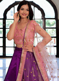 Buy Pink And Purple Lehenga Choli In Canada