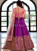 Buy Pink And Purple Lehenga Choli Online