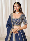 Buy Blue Wedding Lehenga Choli In Canada