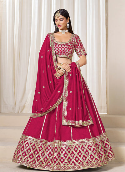 Magenta Wedding Lehenga Choli