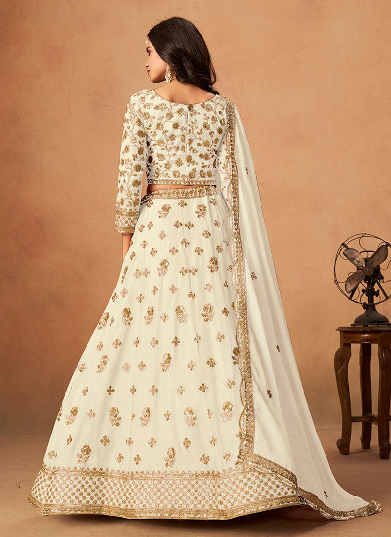 Shop Ivory Lehenga Choli In Canada