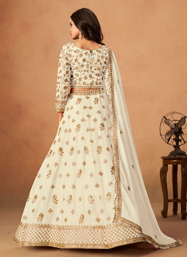 Shop Ivory Lehenga Choli In Canada