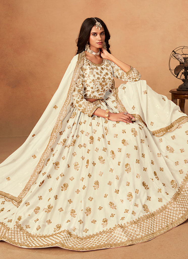 Buy Ivory Wedding Lahenda Choli Online