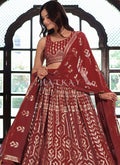 Buy Maroon Lengha Choli At Hatkay