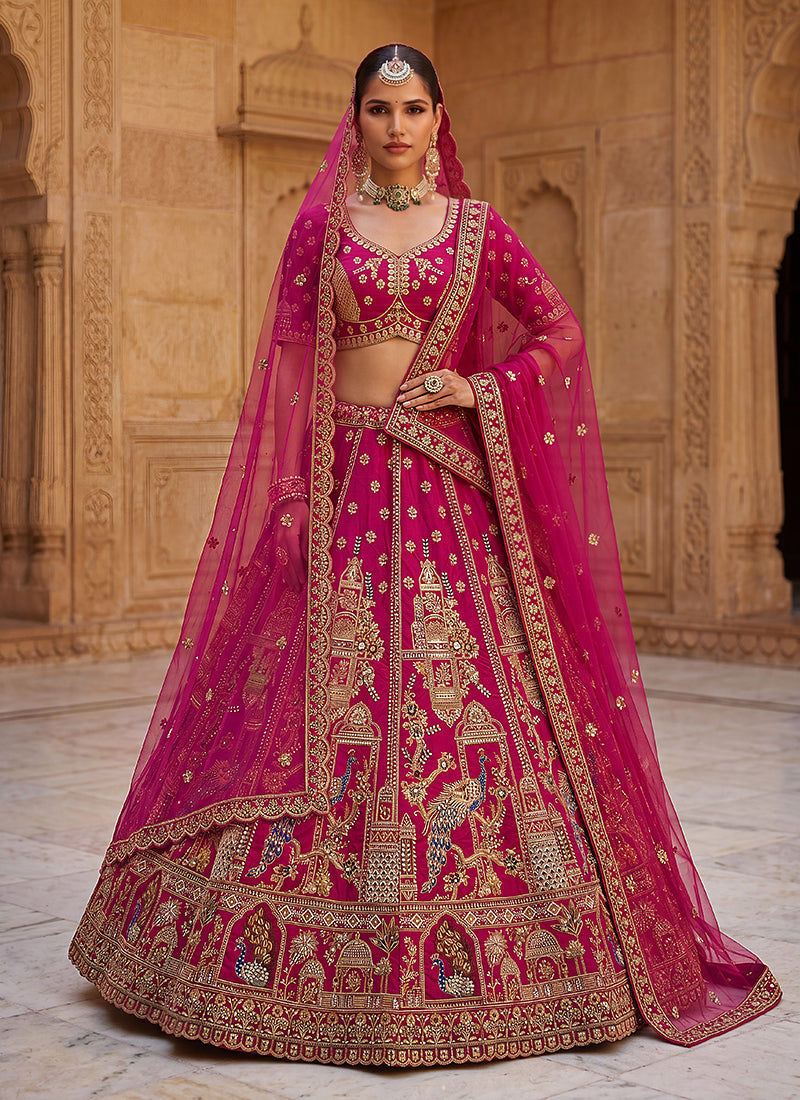 Shop Rani Pink Bridal Lahenda Choli In Canada