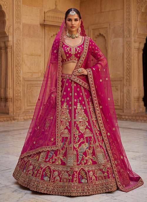 Shop Rani Pink Bridal Lahenda Choli In Canada