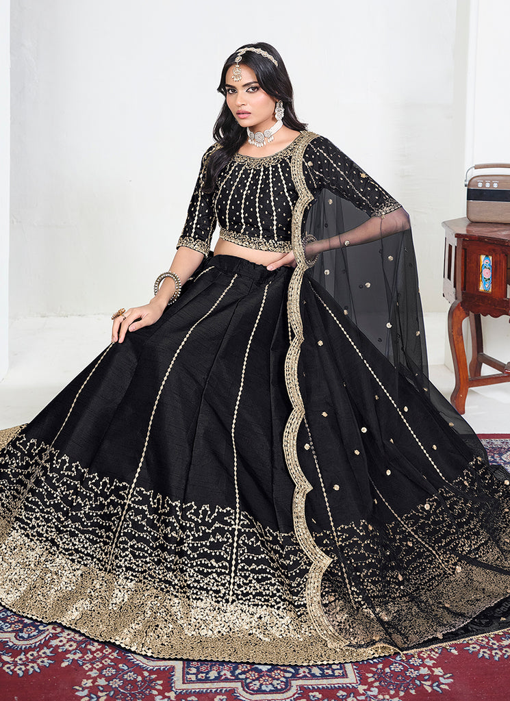 Buy Black Partywear Lehenga Choli