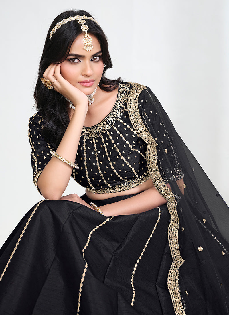 Shop Black Lehenga Choli Online