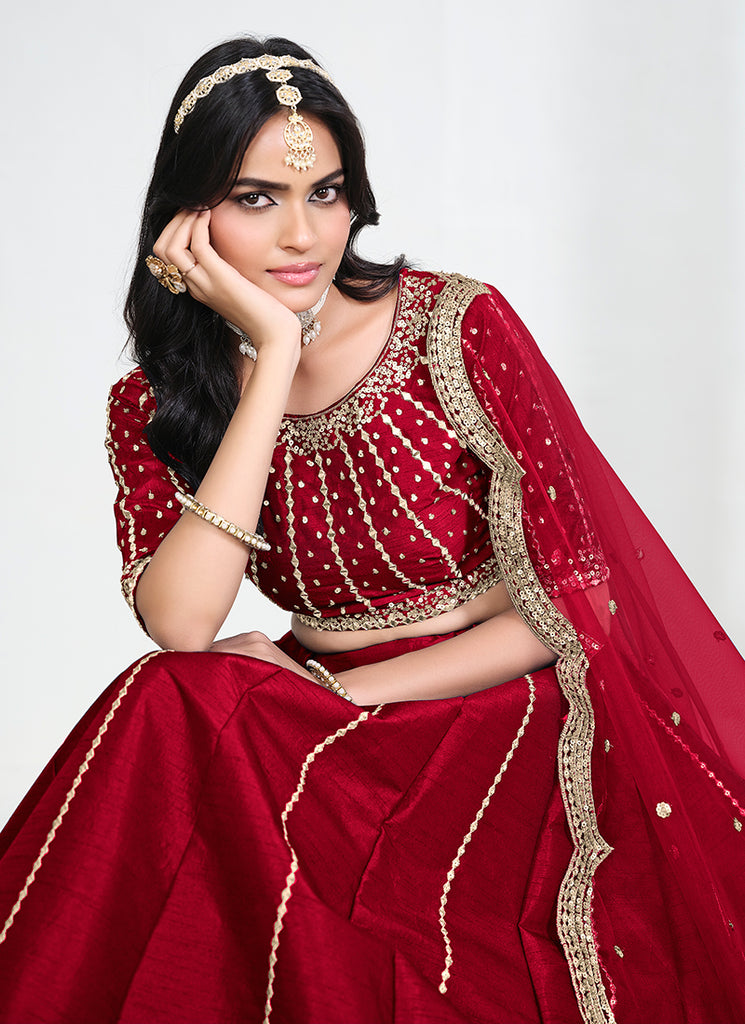 Shop Red Lehenga Choli Online