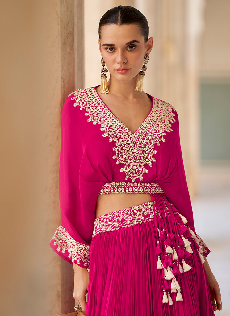 Shop Magenta Pink Lehenga Set In Canada