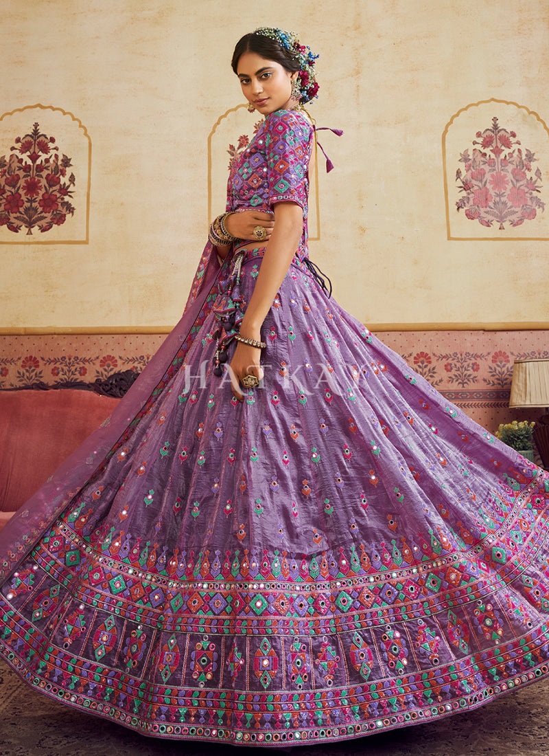 Buy Purple Bollywood Lehenga Choli In UK
