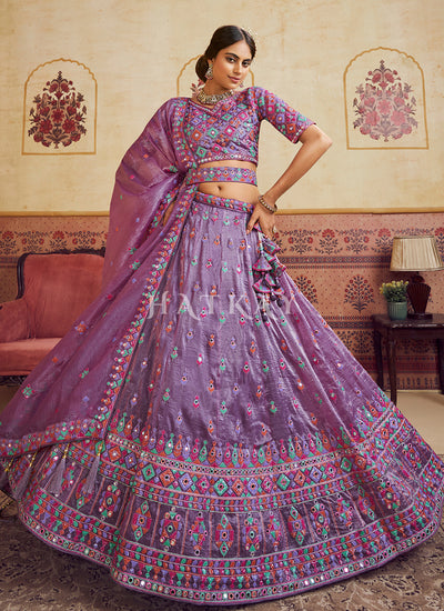 Shop Purple Bridal Lehenga Choli