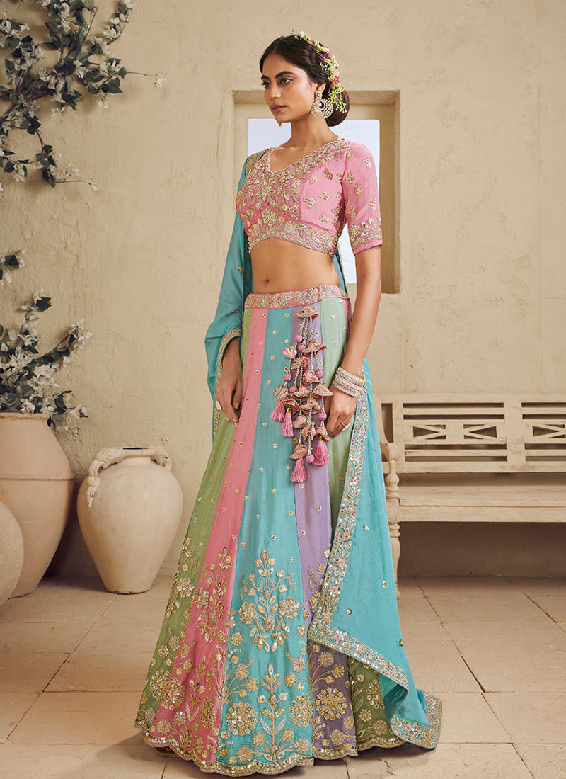 Buy Pink Lehenga Choli In USA