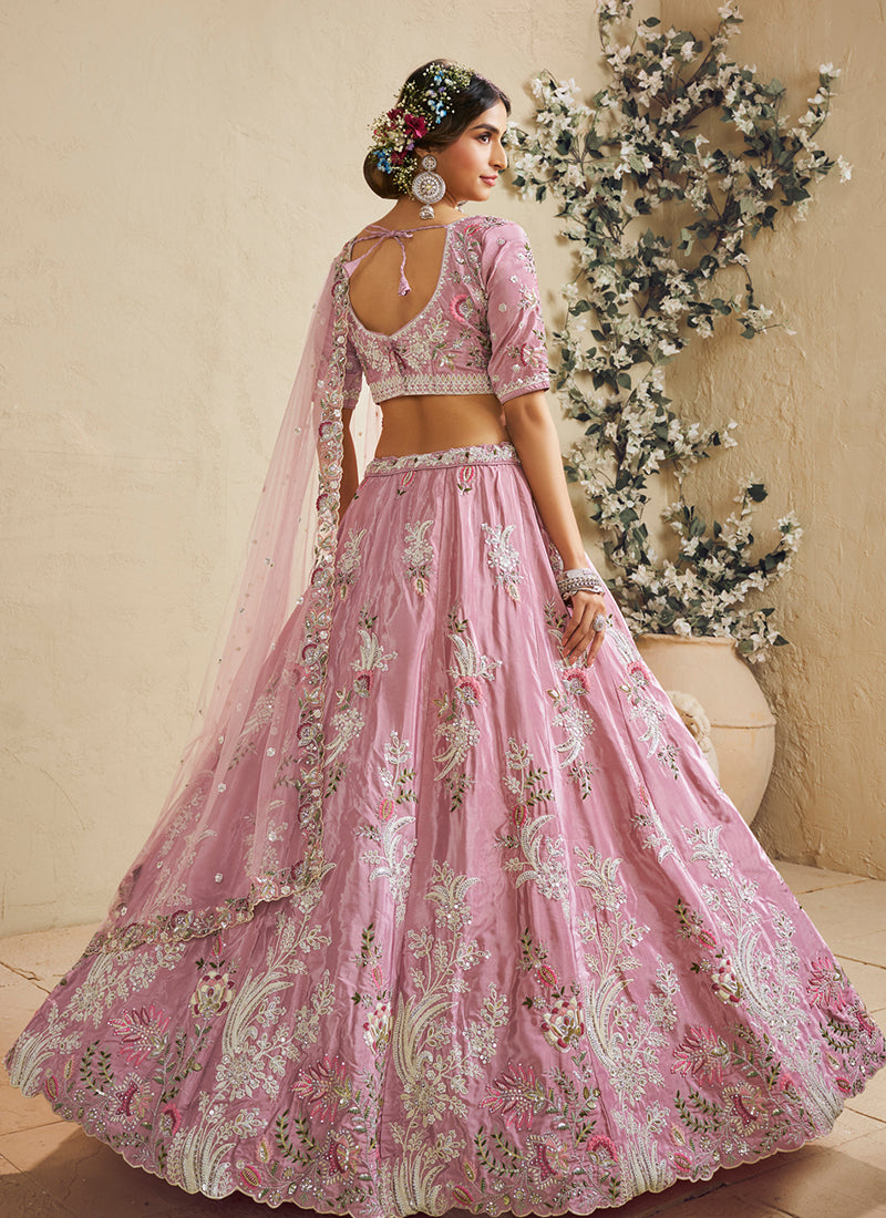 Buy Rich Pink Bridal Lahenda Choli In UK