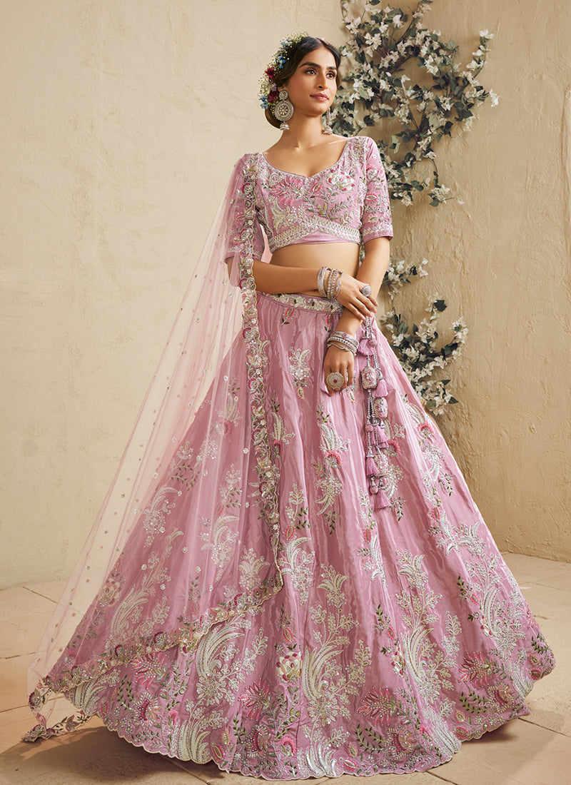 Rich Pink Traditional Bridal Lahenda Choli