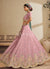 Buy Pink And Teal Bridal Lahenda Choli In Canada