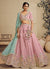 Shop Pink And Teal Embroidery Bridal Lehenga Choli
