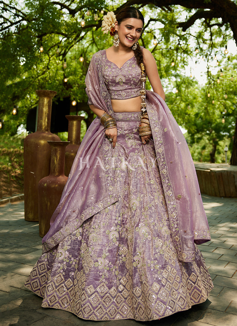 Lavender Wedding Lehenga Choli