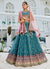 Turquoise Embroidery Lehenga Choli