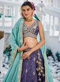 Buy Purple Lengha Online in UK