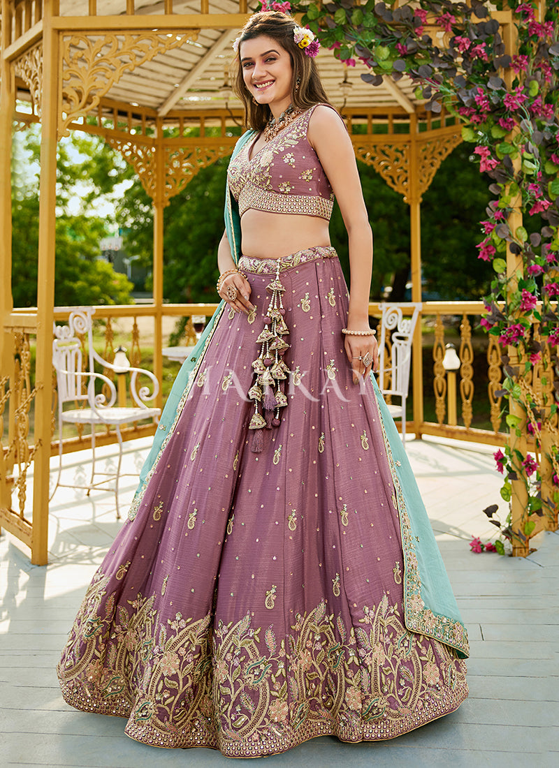 Mauve Wedding Lehenga | Indian Weddings | Intimate Wedding