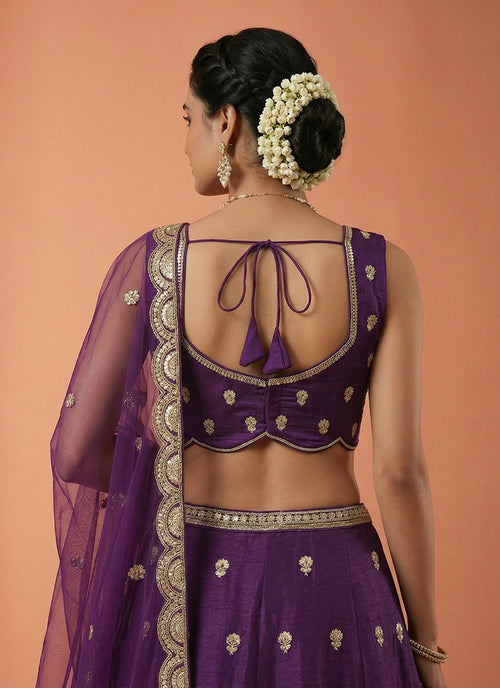 Shop Rich Purple Bridal Lehenga Choli