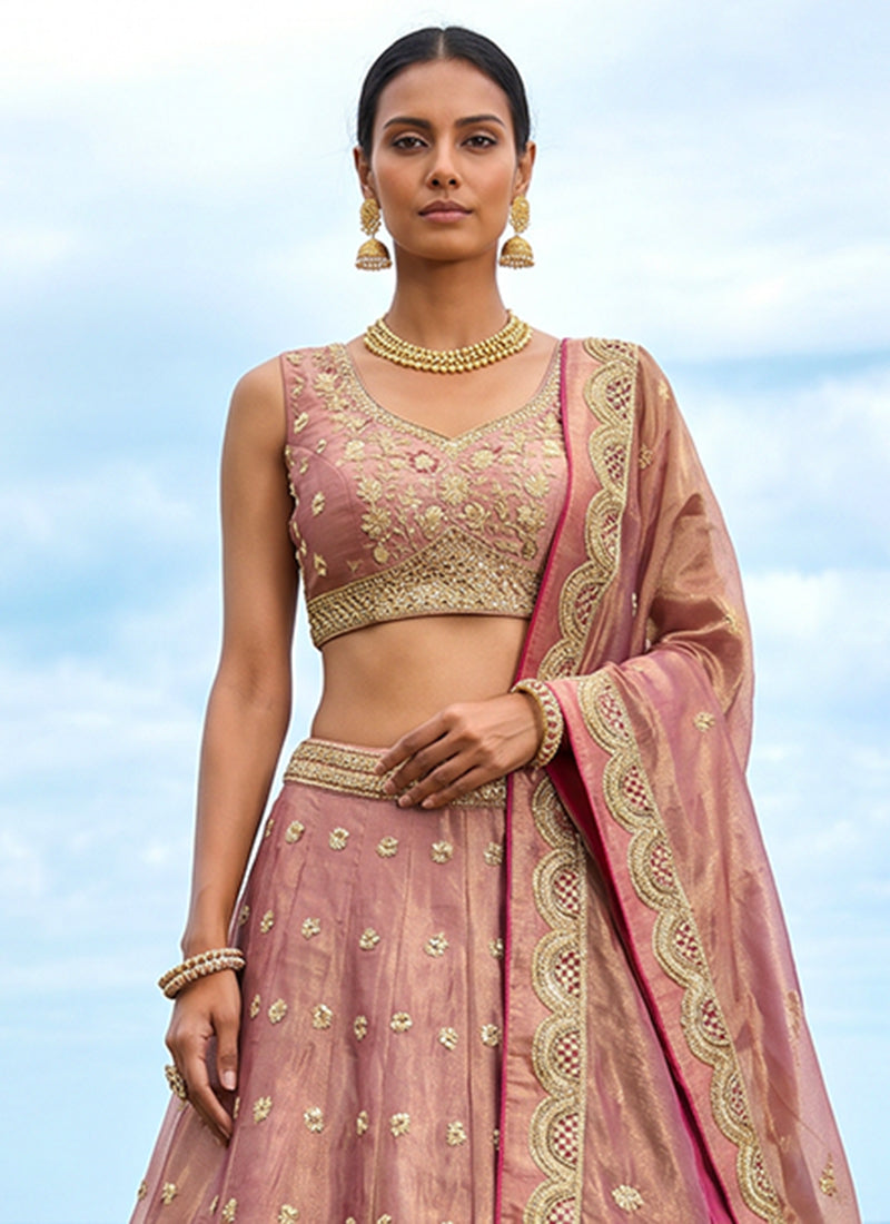 Shop Rose Pink Bridal Lehenga Choli In UK