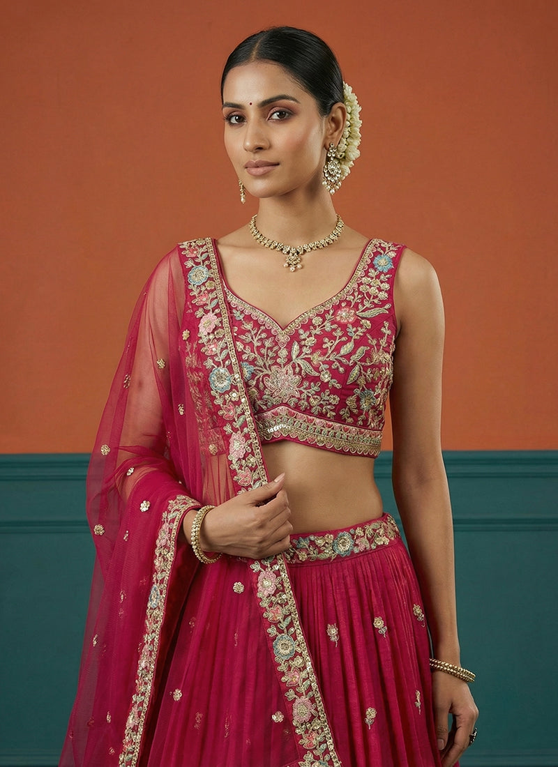 Shop Pink Bridal Lehenga Choli Online