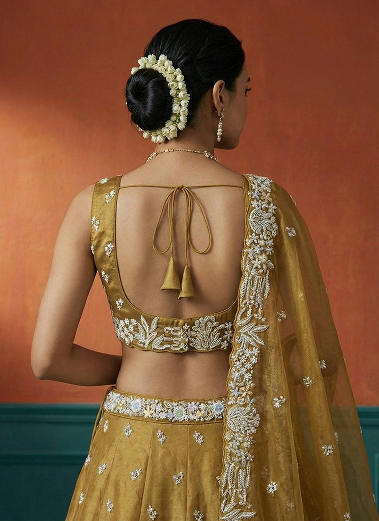 Buy Amber Yellow Lehenga Choli In Australia