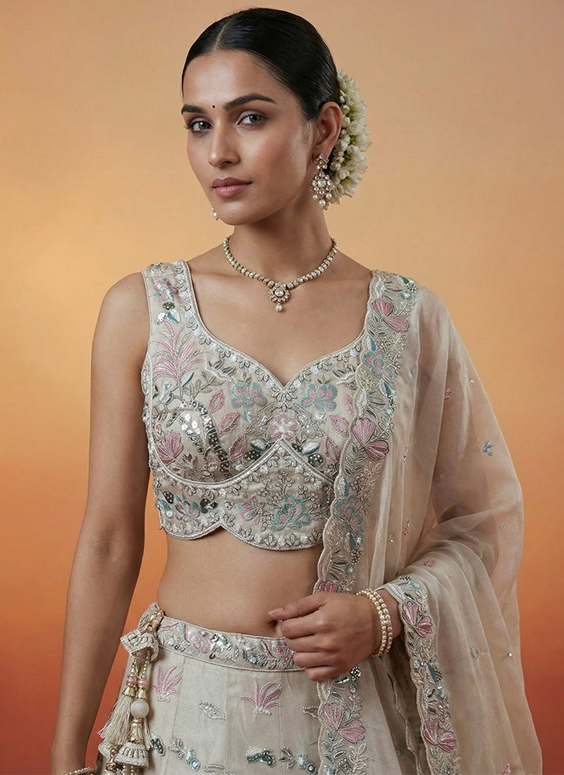 Shop Champagne Beige Lehenga Online