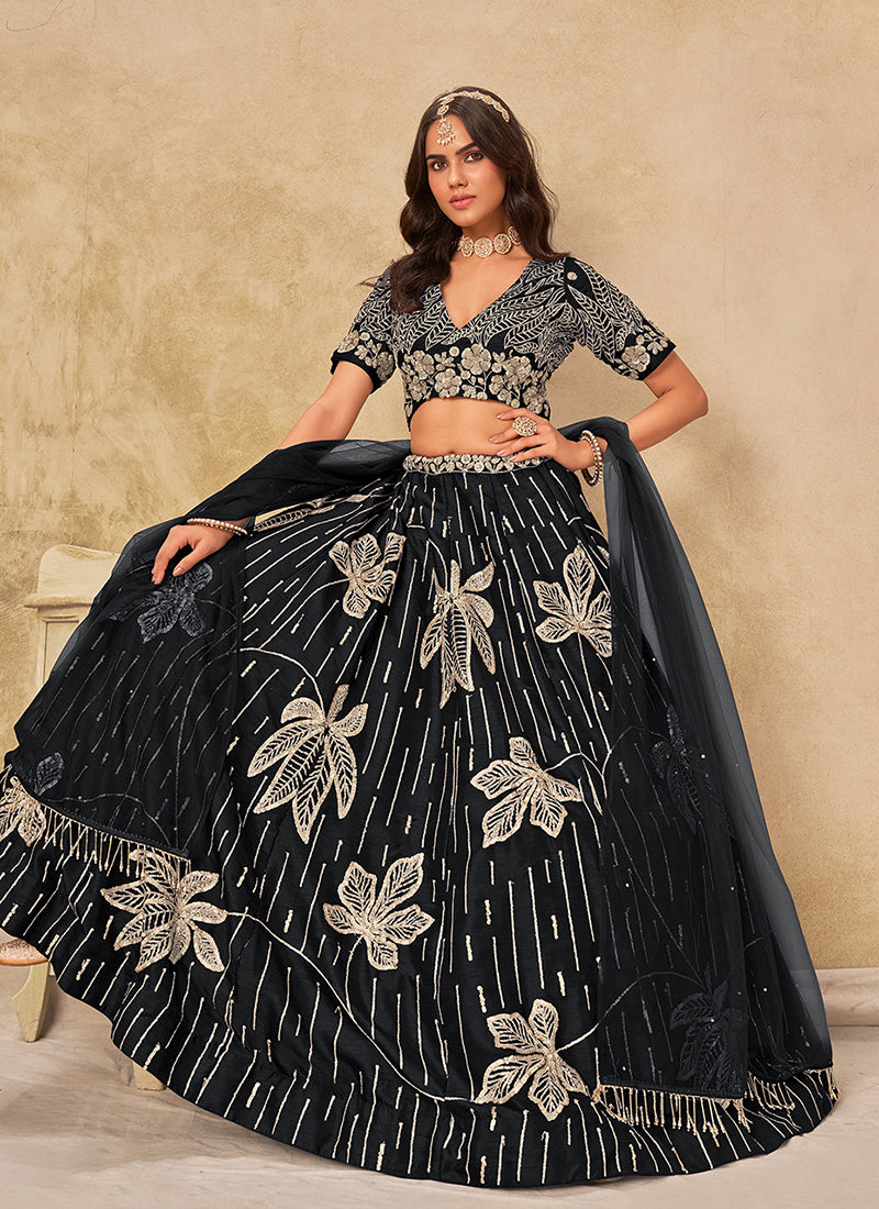 Black Lehenga Choli Online At Hatkay