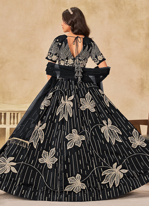 Buy Black Lehenga Choli In USA