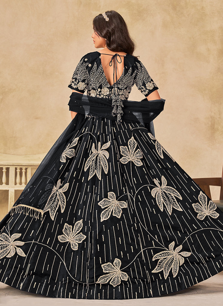 Buy Black Lehenga Choli In USA