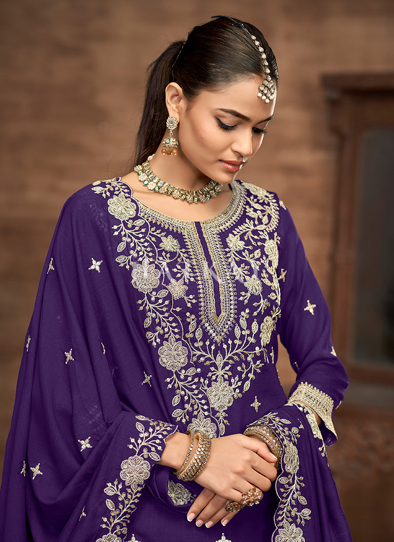 Buy Violet Lehenga Kurti 